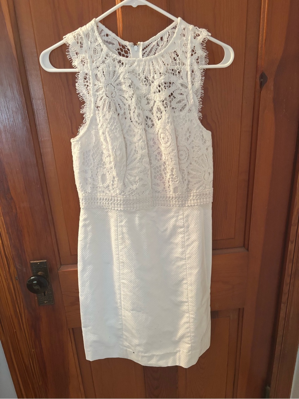 Lilly Pulitzer White Lace-Top Mini Dress